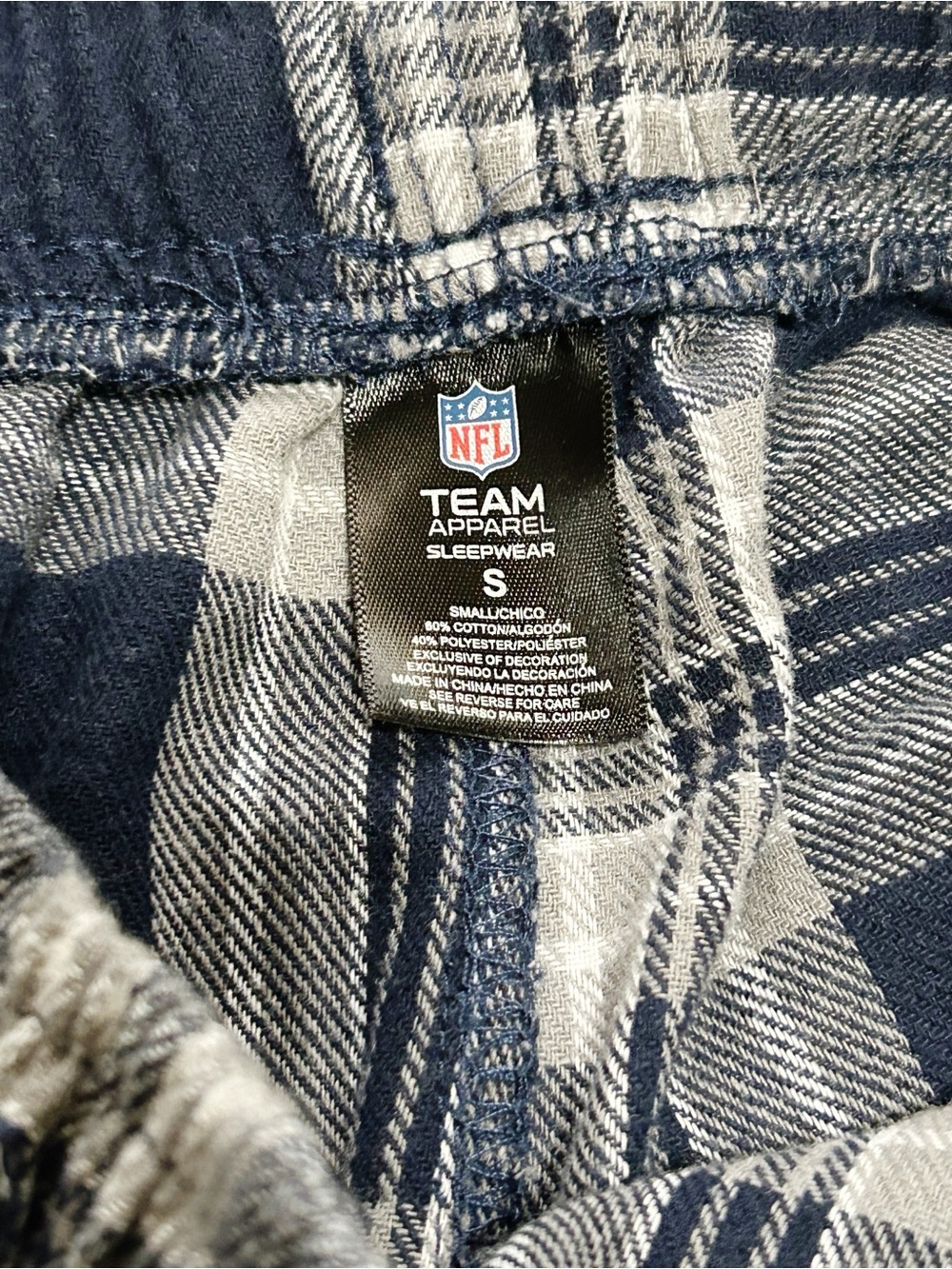 Dallas Cowboys Plaid Lounge Pants Small Drawstring Cozy Soft Sleep Relaxed - Picture 4 of 6